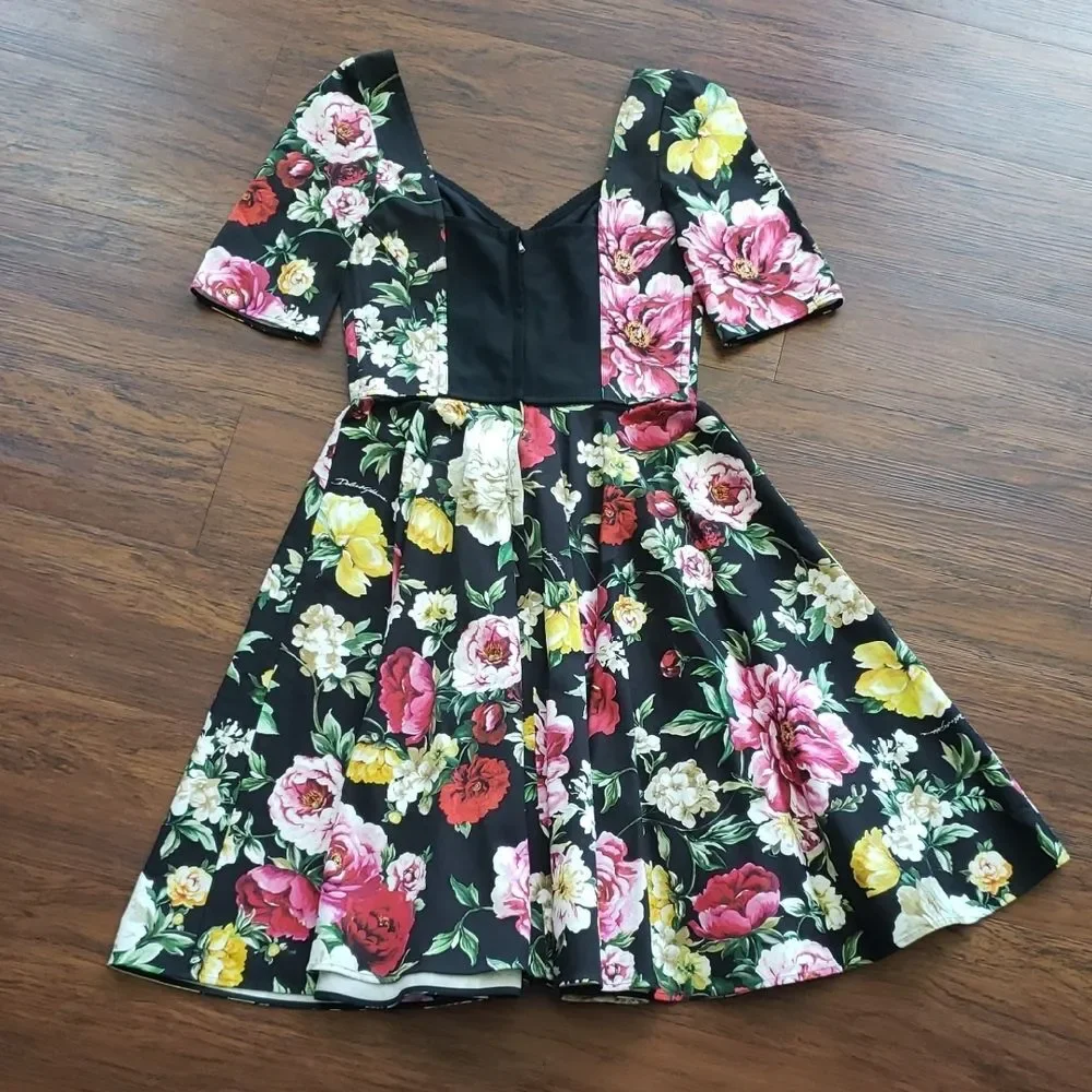 Dolce & Gabbana Floral Luxury Old Money Edgy Chic Feminine Bustier Dress Size 38 - Picture 4 of 10